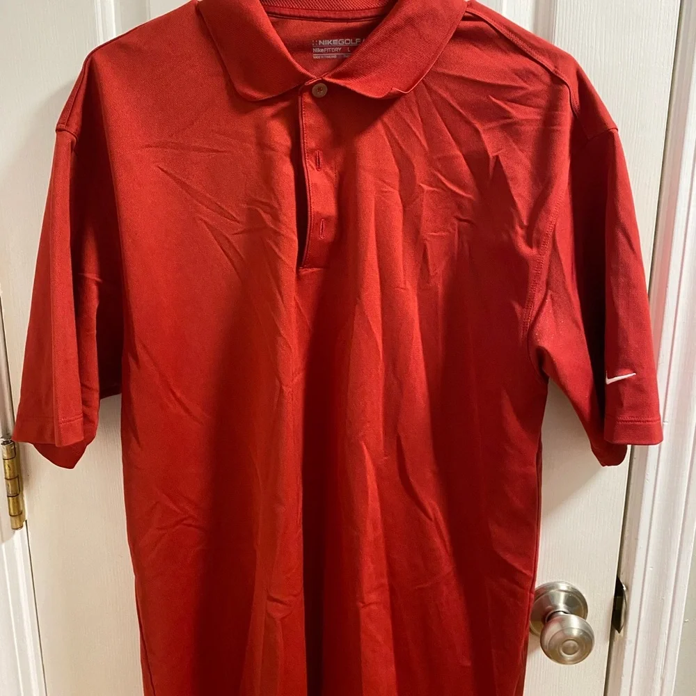 Nike Men's Classic Red Polo Shirt Large